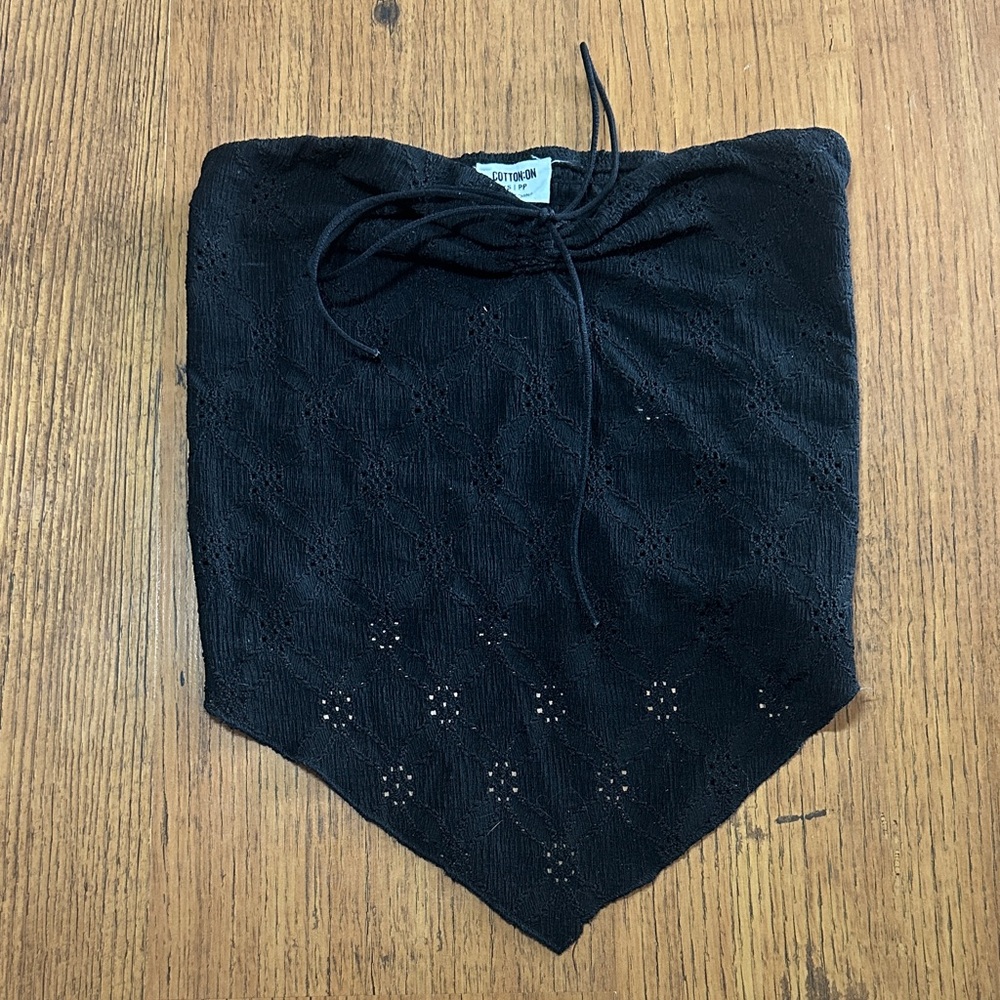 Black lace Tube Top